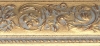Dor� p�le, feuille de cuivre, patin�,ramage 88x34 mm